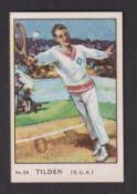 Cigarette cards, North America, San Salvador, Morazin, Sportsmen, Tennis, type card, no 23,