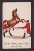 Cigarette card, Lusby Ltd, Scenes from Circus Life, type card, ref. H264, picture no 1 (gd) (1)