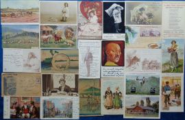 Postcards, a UK and foreign collection of product advertising cards to include Fiegler's Chocolates,