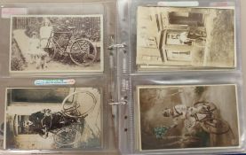 Postcards, Cycling, a cycling related collection of approx. 100 cards in modern album. Includes
