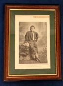 Football extract, The Sketch, early ladies football, a framed & glazed black & white page extract