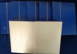 Accessories, 6 matching, 32 side, blue, Lighthouse stockbooks. Very good used condition. (6)