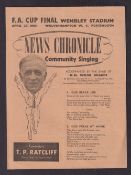 FA Cup Final 1939, Portsmouth v Wolverhampton Wanderers, 29 April 1939, Wembley FA Cup Final Wembley
