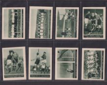 Trade cards, Anon, a collection of 74 Continental monochrome football cards, 'M' size, featuring