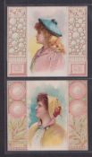 Cigarette cards, USA, Duke's, Beauties, Folders, 'P' size, (back in white), ref. N96, pictures nos