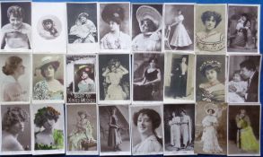 Postcards, Theatrical, a collection of 90 early cards of actors and play scenes to include Gertie