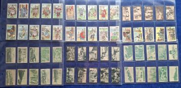 Cigarette cards, China, 112 cards from various series, standard sized, mostly anonymous printed back