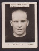 Trade card, Clark's Toffee, Footballers, type card, no 5, W. Blyth (Arsenal) (gd) (1)