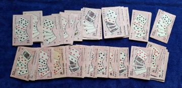 Cigarette cards, Canada, ITC, Poker Hands, approx. 75 cards, duplication of front, but several