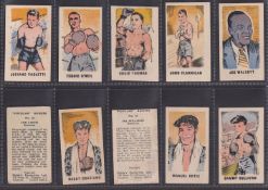 Trade cards, Kiddy's Favourites Popular Boxers (set 50 cards) (48 cards black captions, 2 cards no