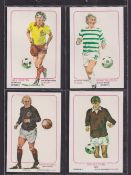 Trade cards, 2 part sets, A&BC Gum, Footballers Scottish Purple back 1971 (70/73, missing nos. 47,