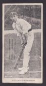 Cigarette card, UTC (South Africa), Nursery Rhymes (Cricketers), 'XL' size no 3, Cricketer image
