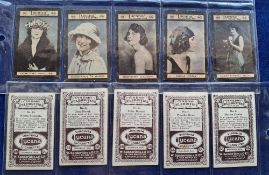 Cigarette cards, 11 sets and some part sets all Cinema related, sets are Carreras (Famous Film Stars