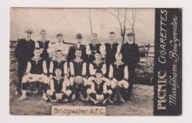 Cigarette card, Markham, Views of Bridgwater, type card, Bridgwater A.F.C., 14 figures (slight marks