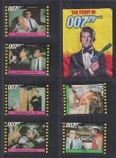Trade cards, Monty Gum, 3 part sets The Story of James Bond 007 (62 cards plus paper wrapper),