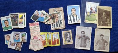 Trade cards, Football, approx. 50 cards, mainly featuring Italian League (a few Spanish League