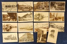 Postcards, Suffolk, a collection of 16 cards, with RPs of Ipswich Docks (3), River Orwell with