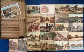 Postcards, a collection of over 1100 cards of UK and foreign topographical and a few subject.