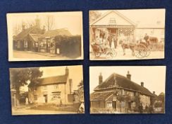 Postcards, Suffolk, an RP selection of 4 Suffolk Post Offices inc. Norton P.O with motor car,
