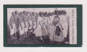 Cigarette card, Wills, Māori Series (Green Borders), type card, no 10 Haka Paki-Paki Tribe (gd) (1)