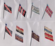 Tobacco issue, Wills (Australia), Football Flags, shaped with pins, 10 different, Essendon (two