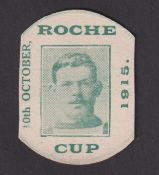 Cigarette card, M & P O'Sullivan, Cork, Eire, Roche Cup, 10th October, 1915, single card issue,