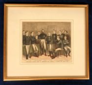 Football engraving, 'International Football Match at Kennington Oval, England, England v