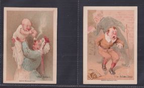 Cigarette cards, Cope's, The Seven Ages of Man, 'X' size, (set, 7 cards) (few sl marks, gen gd)