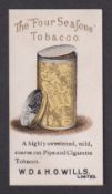 Cigarette card, Wills, Advertisement card (Tobacco Packings), type card with advert for 'Four