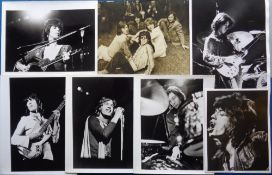 Entertainment, Rolling Stones, a collection of 18 mid-period b/w photos (1969-72). The Mick Taylor