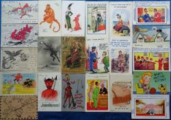 Postcards, Comic, a collection of approx. 40 cards, artists include Dwig, Spurgin, Lawson Wood,
