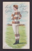 Cigarette card, Ogden's, Sporting & Other Girls, 'P' size, type card, 'Smoke Ogden's Silver Veil