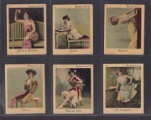 Cigarette cards, South America, Roldan (Peru), Actresses, large size, coloured, backs in green, 38