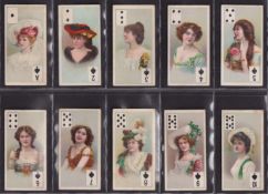 Cigarette cards, BAT, Beauties, Tobacco Leaf Back (P/C inset) (set 52 cards) (gd a few fair)