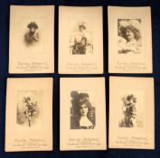 Cigarette cards, Belgium, Van Zuylen-Constant, Beauties, 'XL' size, 166mm x 106mm, sepia photos on
