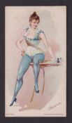 Cigarette card, USA, Geo. F. Young, National Sports - Girls, 'X' size, type card, Persia - Chess (