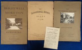 House and Land Sale Particulars, approx. 45 early 20thC land sale brochures to include properties in