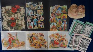 Scraps, 1000s of loose vintage scraps both large and small to include Father Christmas, many