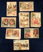Trade cards, Liebig, a collection of 8 Italian edition sets, Breeds of Poultry S531, Tobacco or