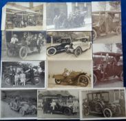 Postcards, Motoring, RP, various motor cars, close-ups, Family, French etc. (gen gd, 3 with corner