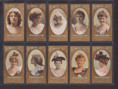 Cigarette cards, USA, Thos. H. Hall, Actors & Actresses (Sun's Rays, back with printer's credit at