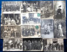 Postcards, Social History, Paris selection, RP mainly Groups, inc. Administration for France,