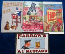 Postcards, Advertising, H.P. Sauce, Nestles Milk by Hardy, Thom’s Castile in style of Wain, Farrow’s