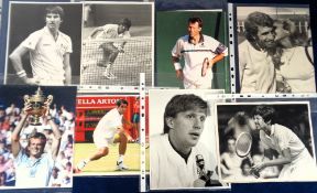 Tennis press photographs, a collection of approx. 170 black & white & colour press photos, 1970's