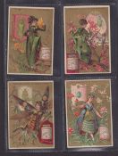 Trade cards, Liebig 3 sets S118 Insect Girls (gd), S147 Moon and the Japanese Girl (most with toning