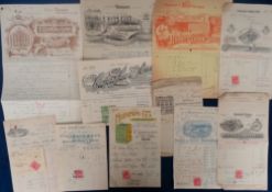 Bill Heads, 100s of assorted letters and invoices, many from the Torquay area, many illustrated