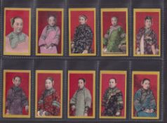 Cigarette cards, BAT, Chinese Girls F1 (red background) (set, 25 cards) (gd)
