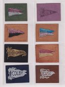 Tobacco leathers, ATC, College Pennants, 'M' size, 151 different, mixed printings, rectangular, 65mm