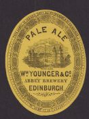 Beer label, Wm Younger & Co, Abbey Brewery, Edinburgh, Pale Ale, vertical oval, approx. 83mm