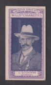 Cigarette card, Wills (Australia), Cricketers Series (Grey scroll back, fancy frame, violet
